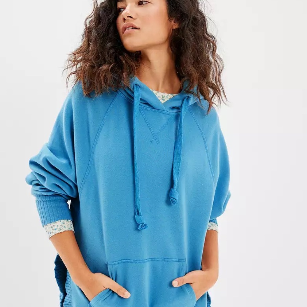 American Eagle Outfitters Oversized Blue Hangout Hoodie